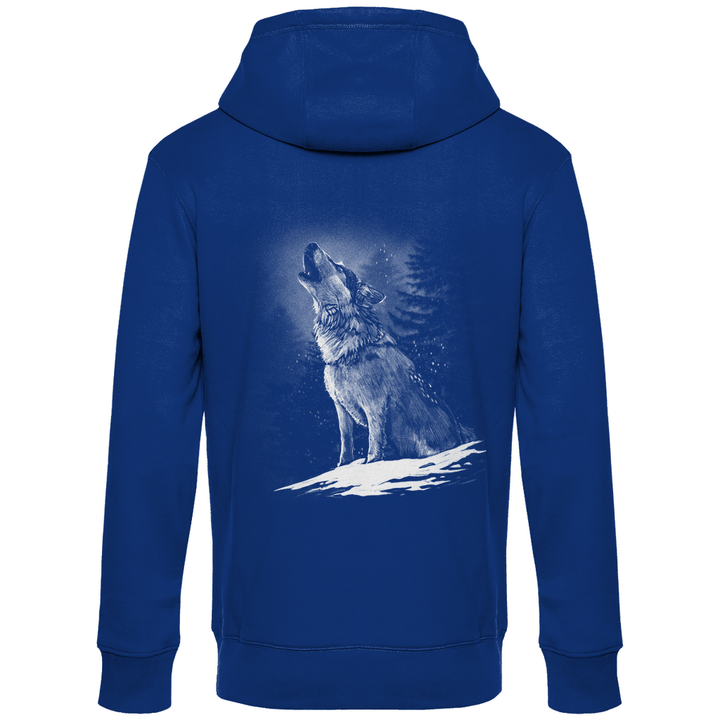 Einsamer Wolf - Herren Hoodie mit Rückendruck - Textilzauber