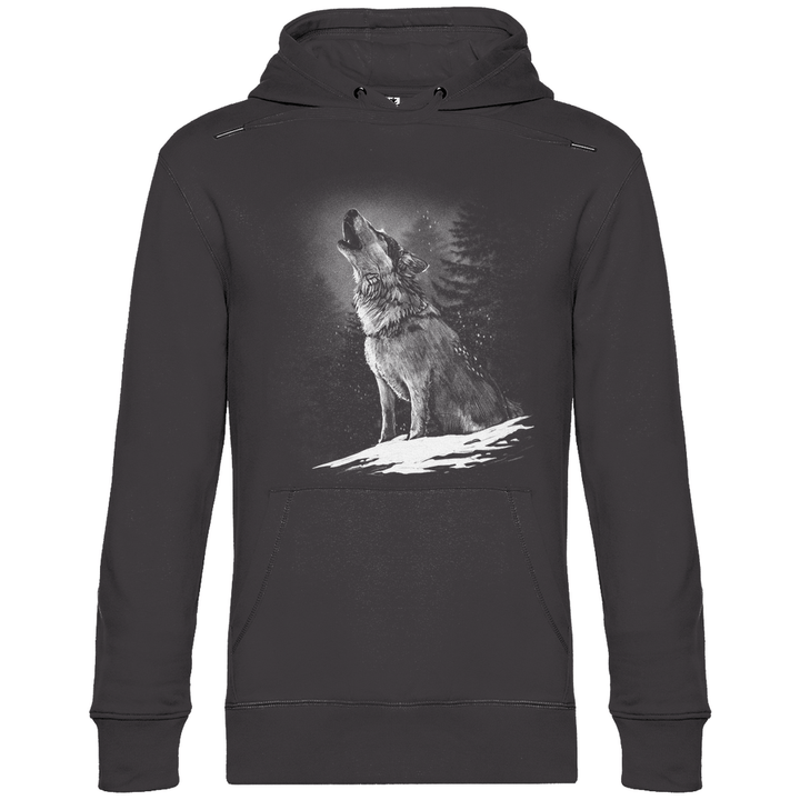 Einsamer Wolf - Herren Hoodie - Textilzauber
