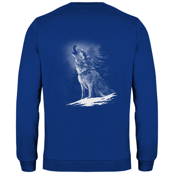 Einsamer Wolf - Herren Sweatshirt mit Rückendruck - Textilzauber
