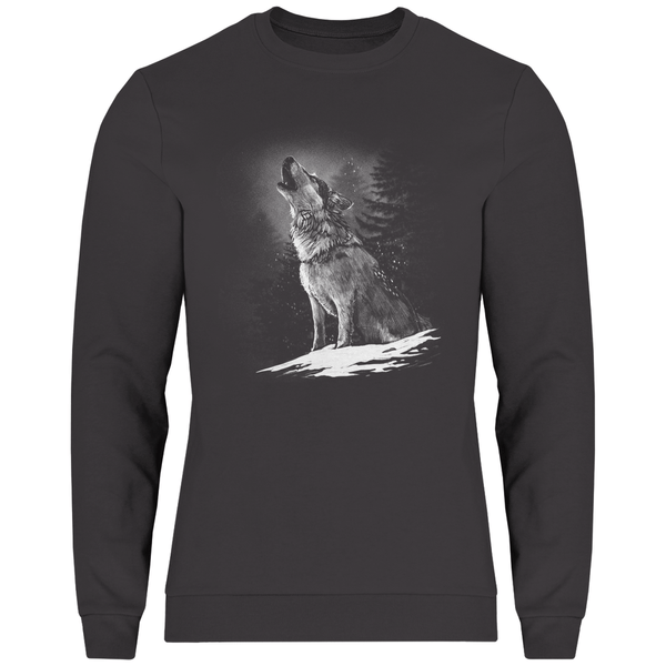 Einsamer Wolf - Herren Sweatshirt - Textilzauber