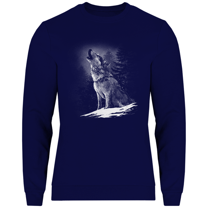 Einsamer Wolf - Herren Sweatshirt - Textilzauber