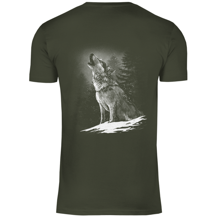 Einsamer Wolf - Herren T - Shirt mit Rückendruck - Textilzauber
