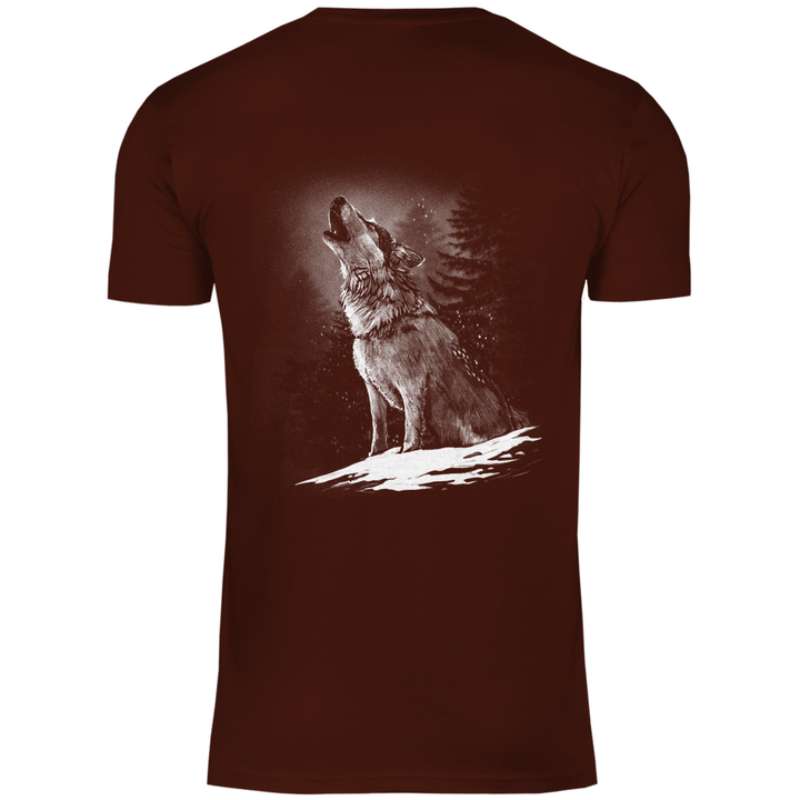 Einsamer Wolf - Herren T - Shirt mit Rückendruck - Textilzauber