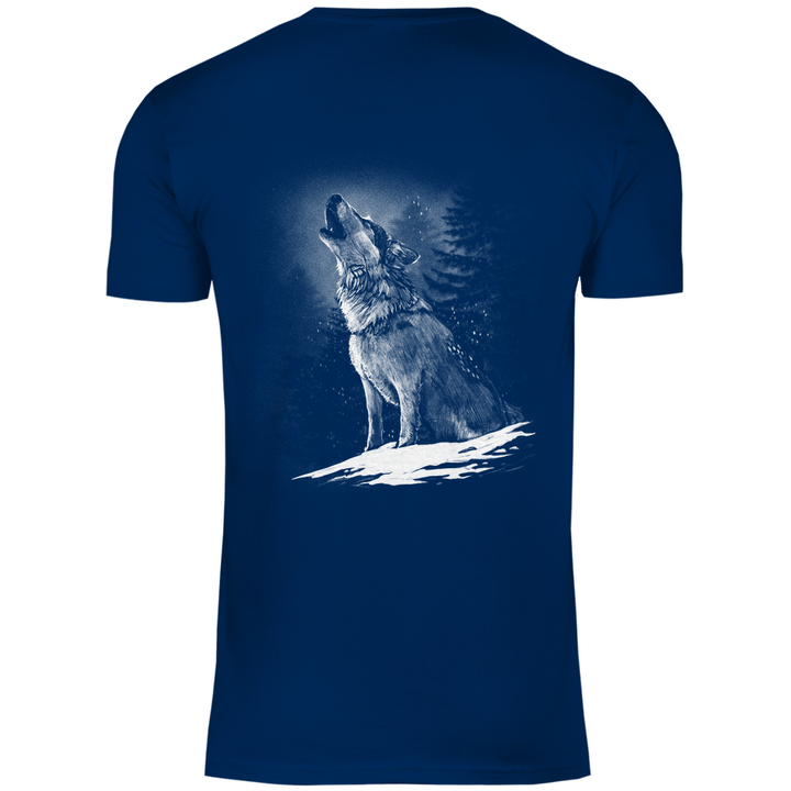 Einsamer Wolf - Herren T - Shirt mit Rückendruck - Textilzauber