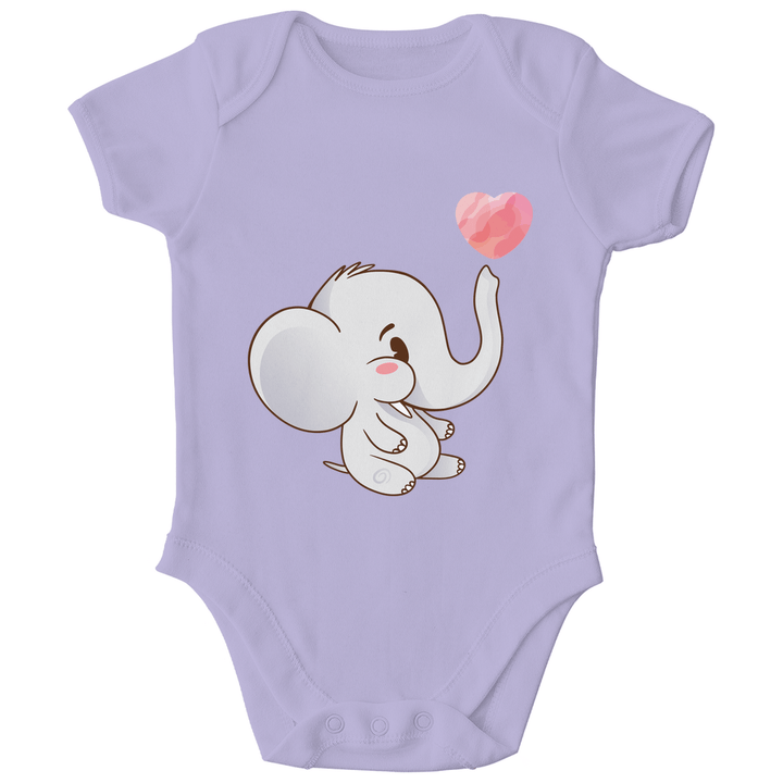 Elefant mit Herz Bio Baby - Body - Textilzauber