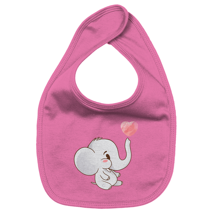 Elefant mit Herz Bio Baby - Lätzchen - Textilzauber