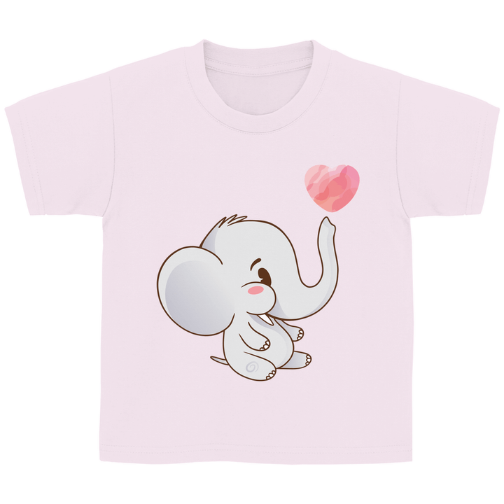 Elefant mit Herz Kinder T - Shirt - Textilzauber