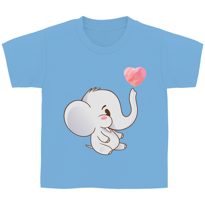 Elefant mit Herz Kinder T - Shirt - Textilzauber