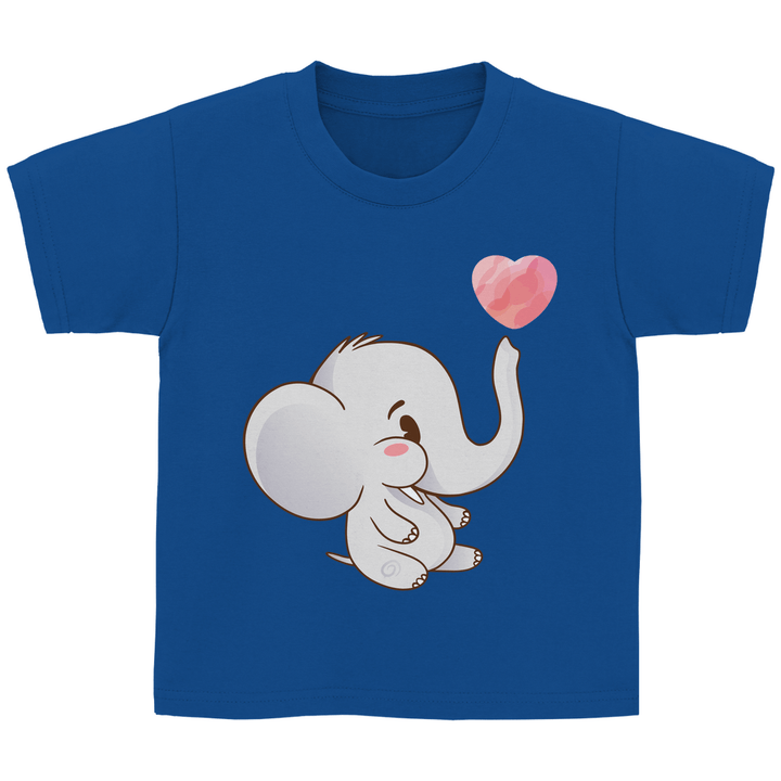 Elefant mit Herz Kinder T - Shirt - Textilzauber