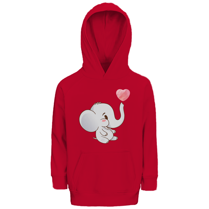 Elefant mit Herz Premium Bio Kinderhoodie - Textilzauber
