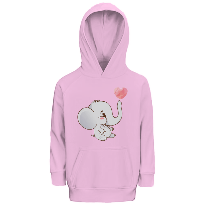 Elefant mit Herz Premium Bio Kinderhoodie - Textilzauber