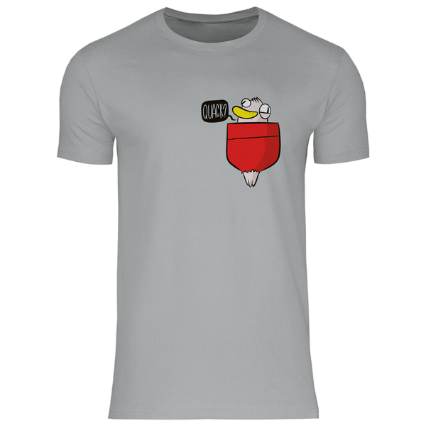Ente in Brusttasche "Quack?" - Herren T - Shirt - Textilzauber