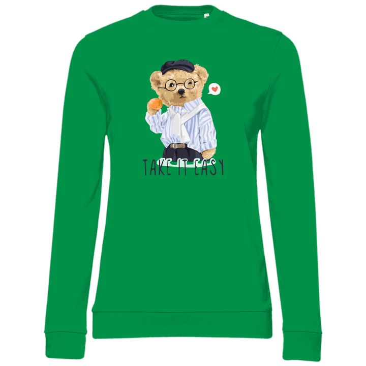 Entspannter Teddy - Damen Sweatshirt - Textilzauber