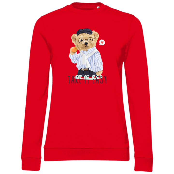 Entspannter Teddy - Damen Sweatshirt - Textilzauber