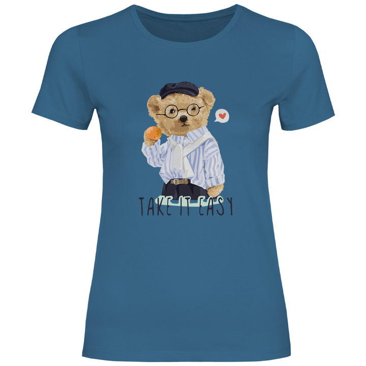 Entspannter Teddy - Damen T - Shirt - Textilzauber