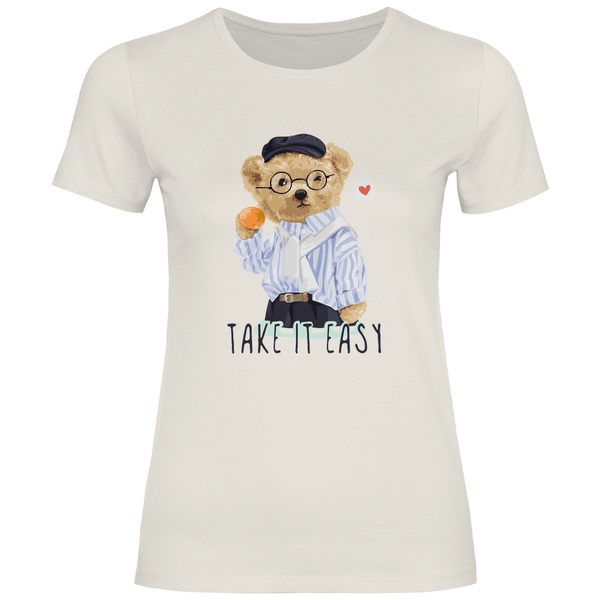 Entspannter Teddy - Damen T - Shirt - Textilzauber