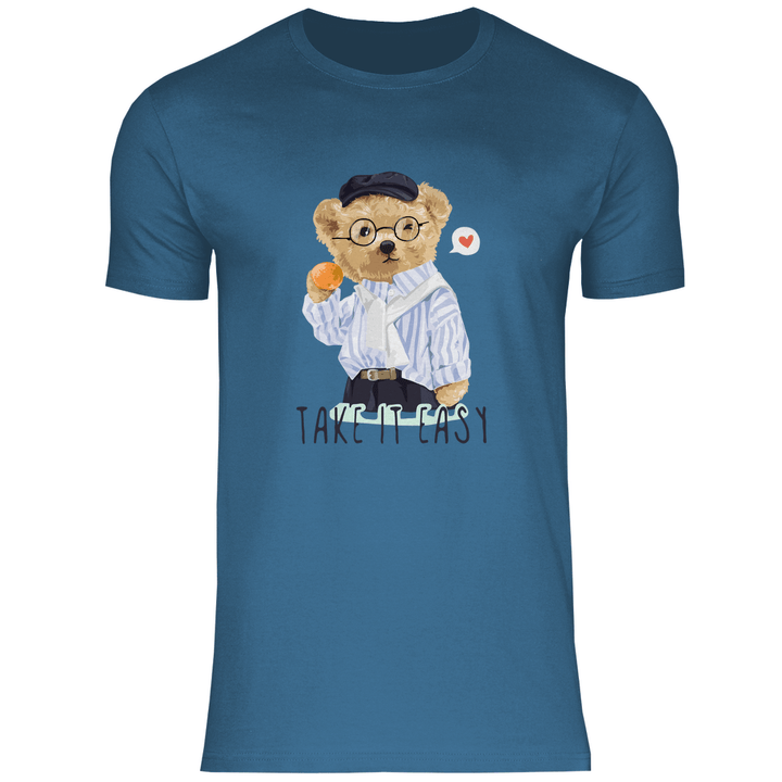 Entspannter Teddy - Herren T - Shirt - Textilzauber