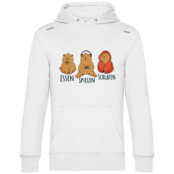 Essen, Spielen, Schlafen Bär - Herren Hoodie - Textilzauber
