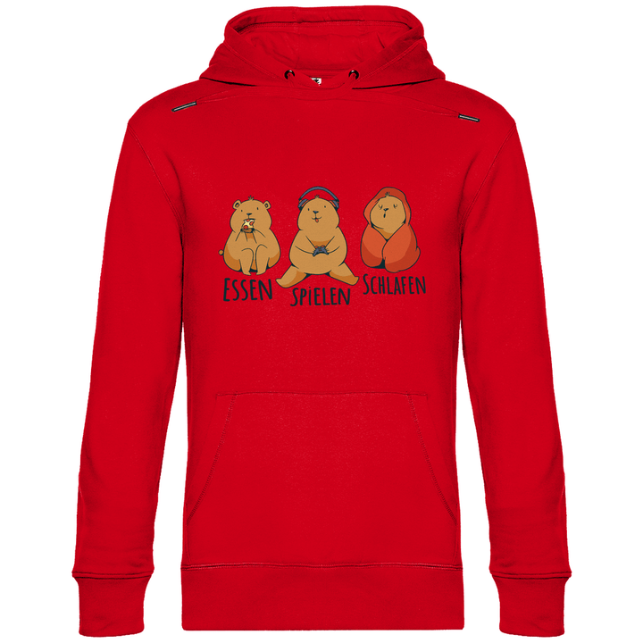 Essen, Spielen, Schlafen Bär - Herren Hoodie - Textilzauber