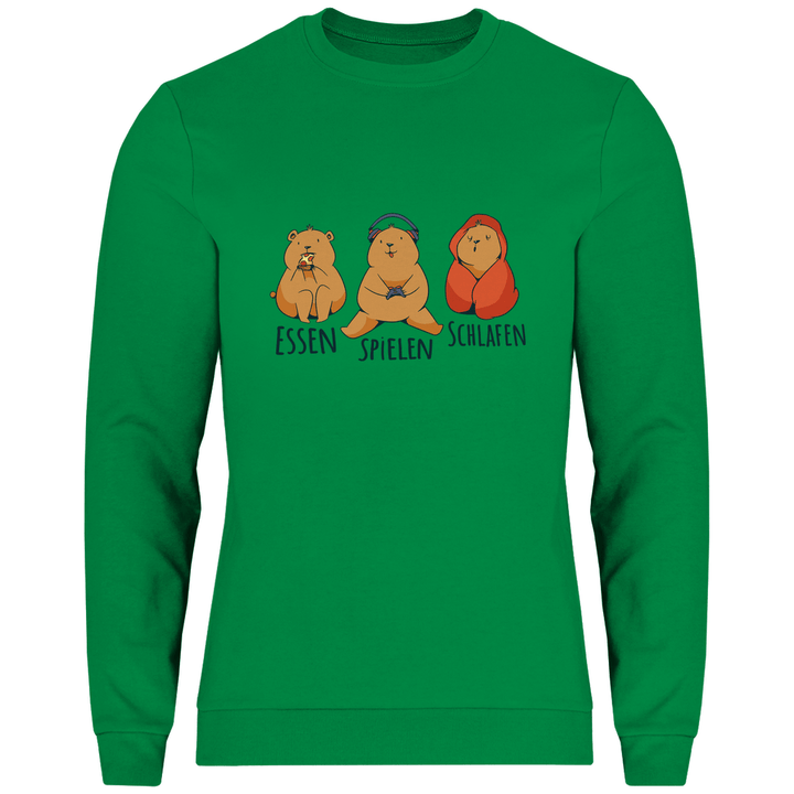 Essen, Spielen, Schlafen Bär - Herren Sweatshirt - Textilzauber