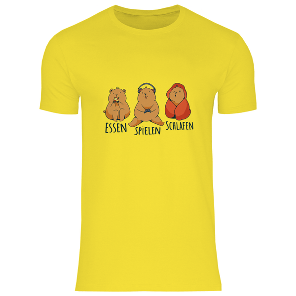 Essen, Spielen, Schlafen Bär - Herren T - Shirt - Textilzauber