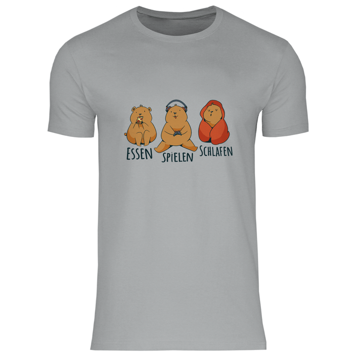 Essen, Spielen, Schlafen Bär - Herren T - Shirt - Textilzauber