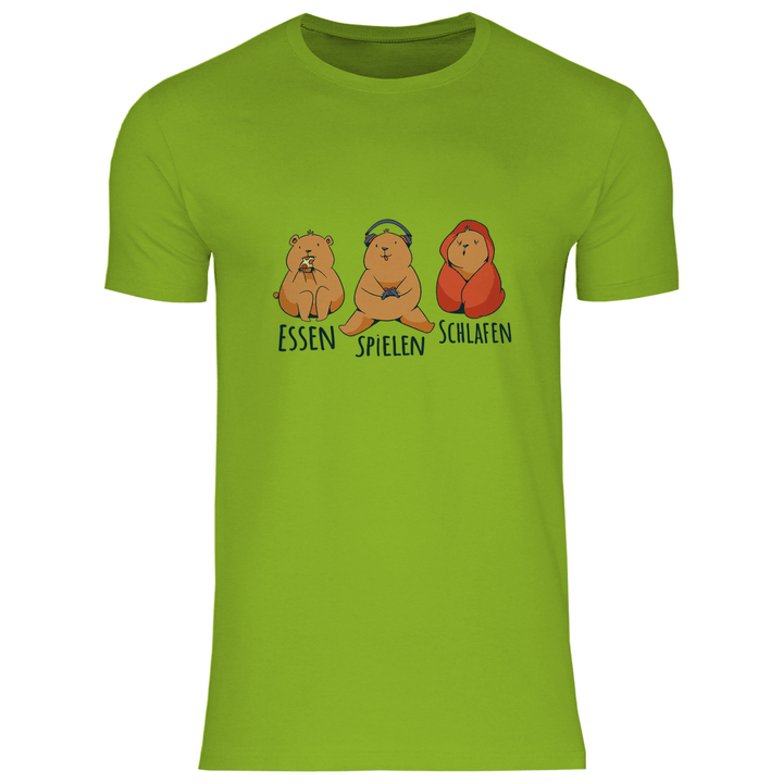 Essen, Spielen, Schlafen Bär - Herren T - Shirt - Textilzauber
