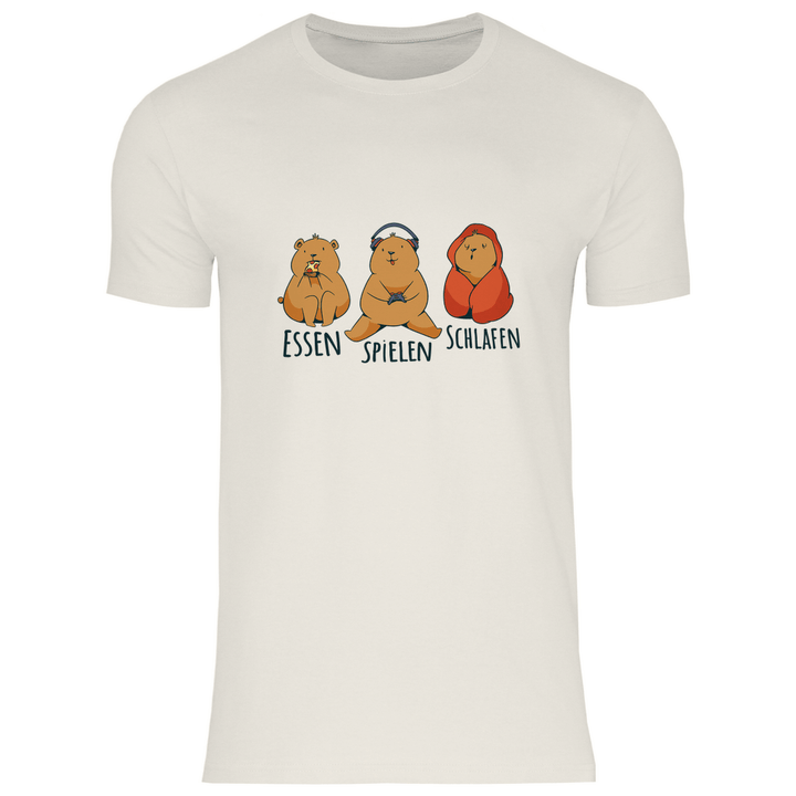 Essen, Spielen, Schlafen Bär - Herren T - Shirt - Textilzauber