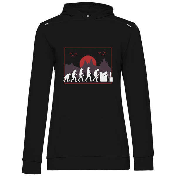 Evolution des Gamers - Damen Hoodie - Textilzauber