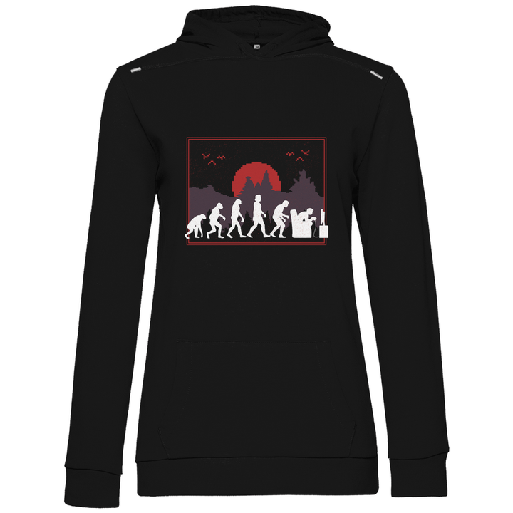 Evolution des Gamers - Damen Hoodie - Textilzauber