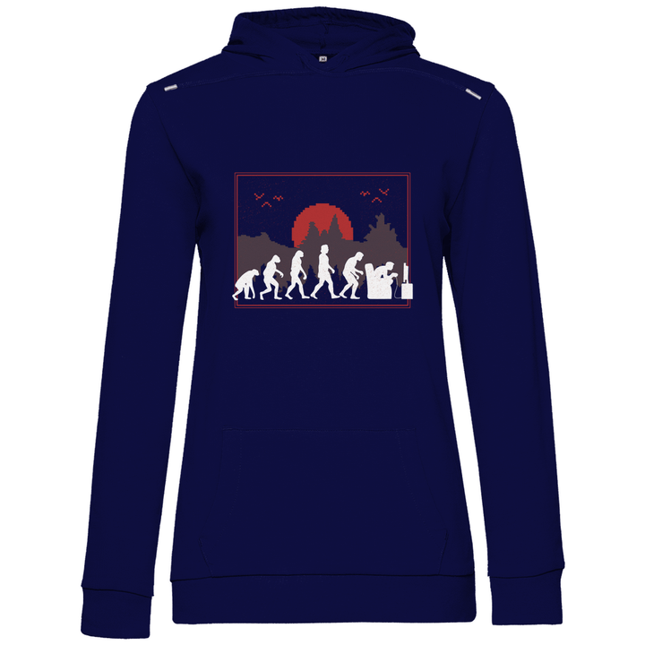 Evolution des Gamers - Damen Hoodie - Textilzauber
