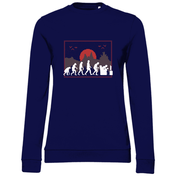Evolution des Gamers - Damen Sweatshirt - Textilzauber