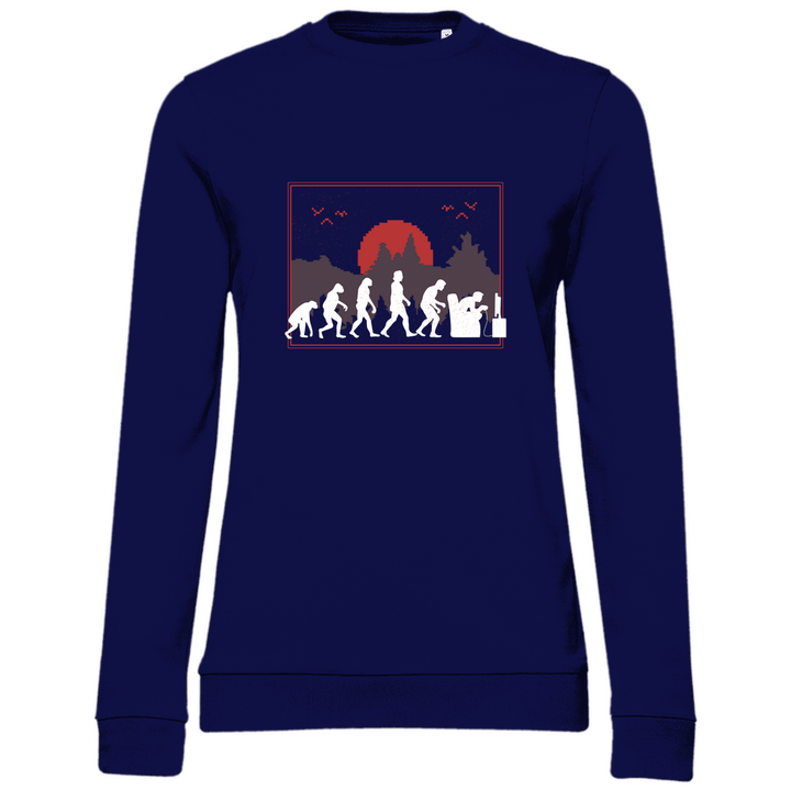 Evolution des Gamers - Damen Sweatshirt - Textilzauber