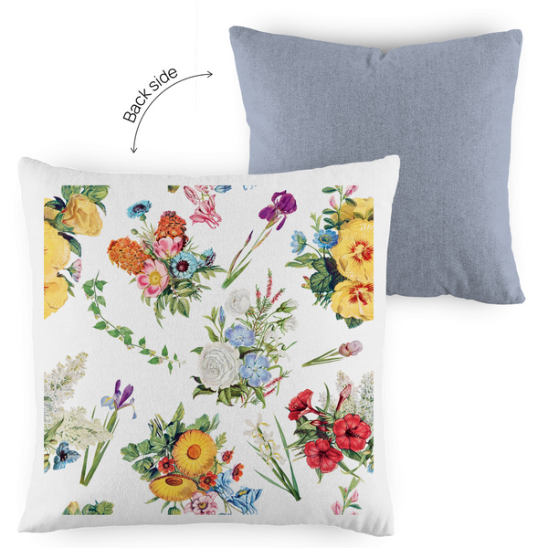 Vintage Blumenpracht - Dekokissen zweifarbig