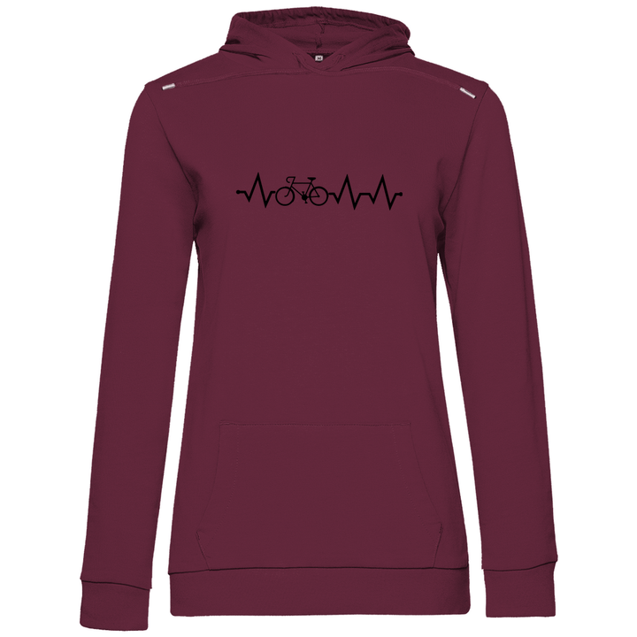 Fahrrad EKG - Damen Hoodie - Textilzauber
