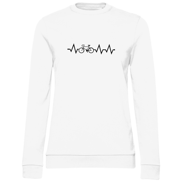 Fahrrad EKG - Damen Sweatshirt - Textilzauber
