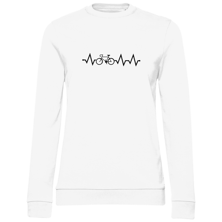 Fahrrad EKG - Damen Sweatshirt - Textilzauber