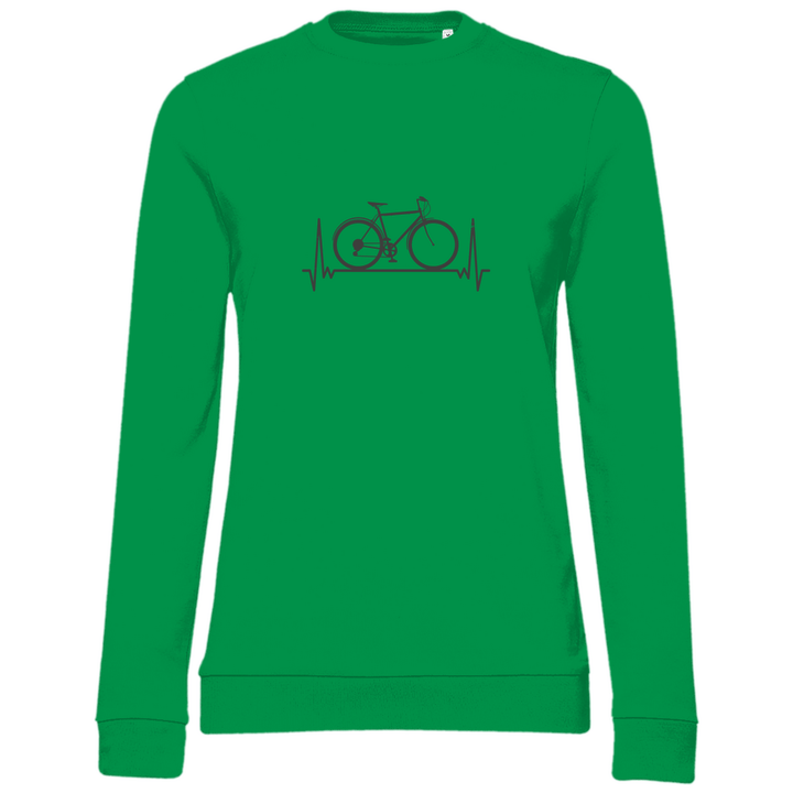 Fahrrad - Herzschlag - Damen Sweatshirt - Textilzauber