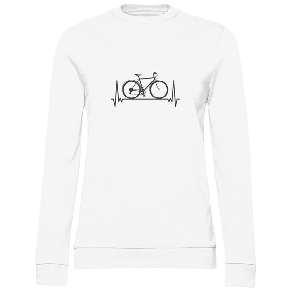 Fahrrad - Herzschlag - Damen Sweatshirt - Textilzauber