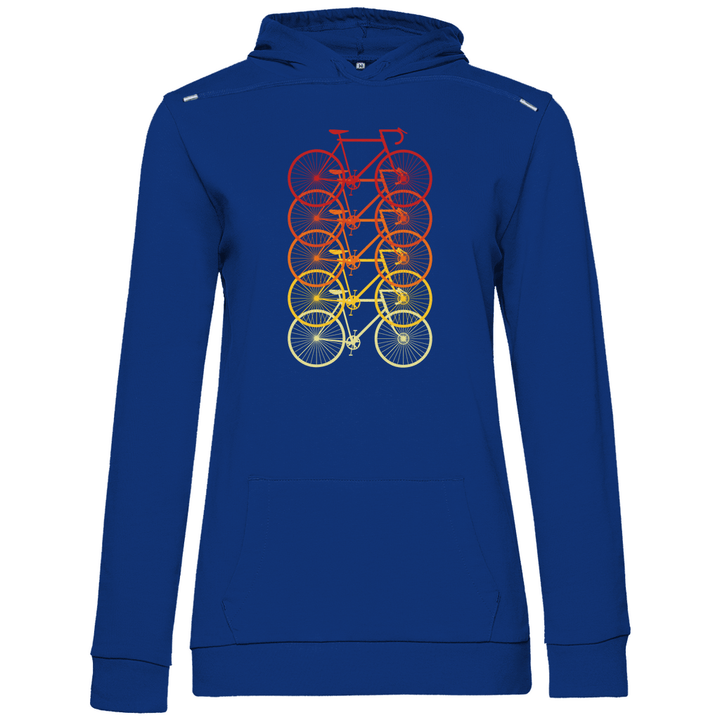 Fahrräder Farbverlauf - Damen Hoodie - Textilzauber