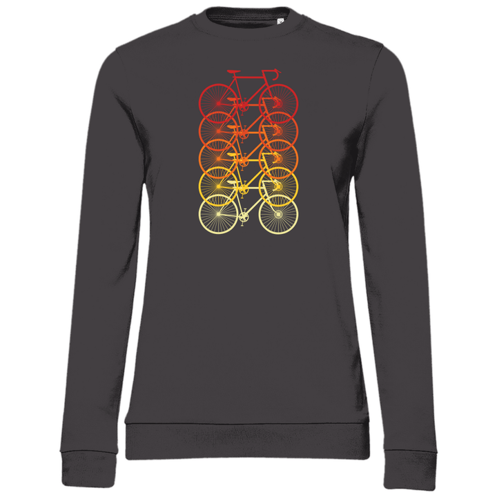 Fahrräder Farbverlauf - Damen Sweatshirt - Textilzauber