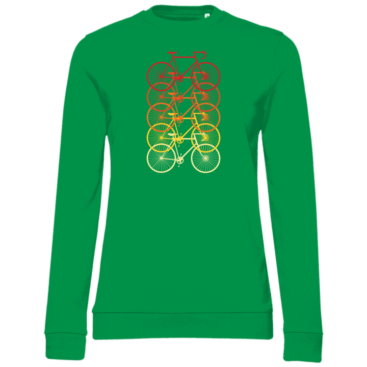 Fahrräder Farbverlauf - Damen Sweatshirt - Textilzauber