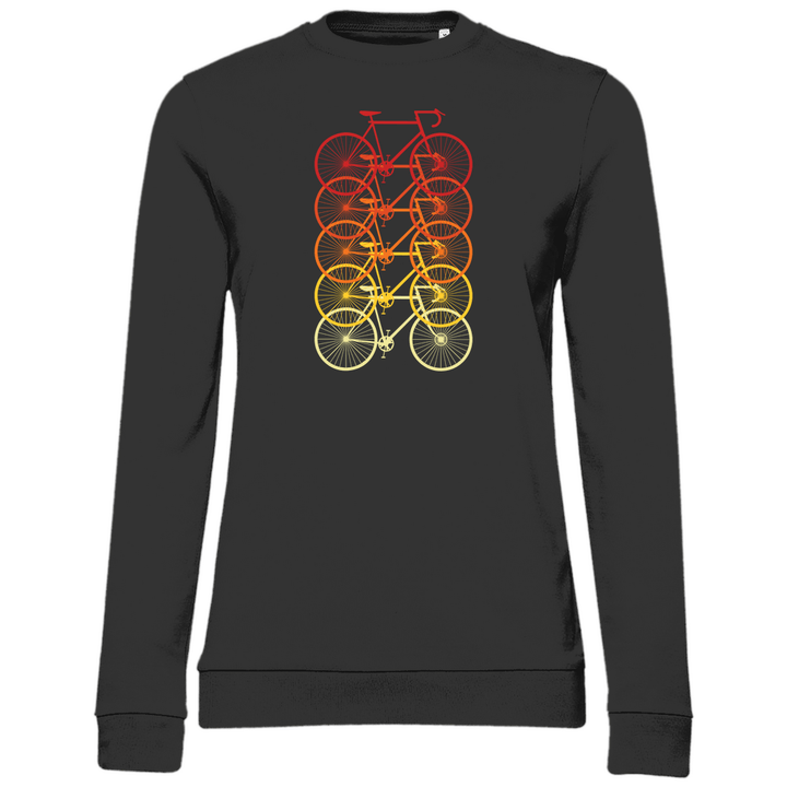 Fahrräder Farbverlauf - Damen Sweatshirt - Textilzauber