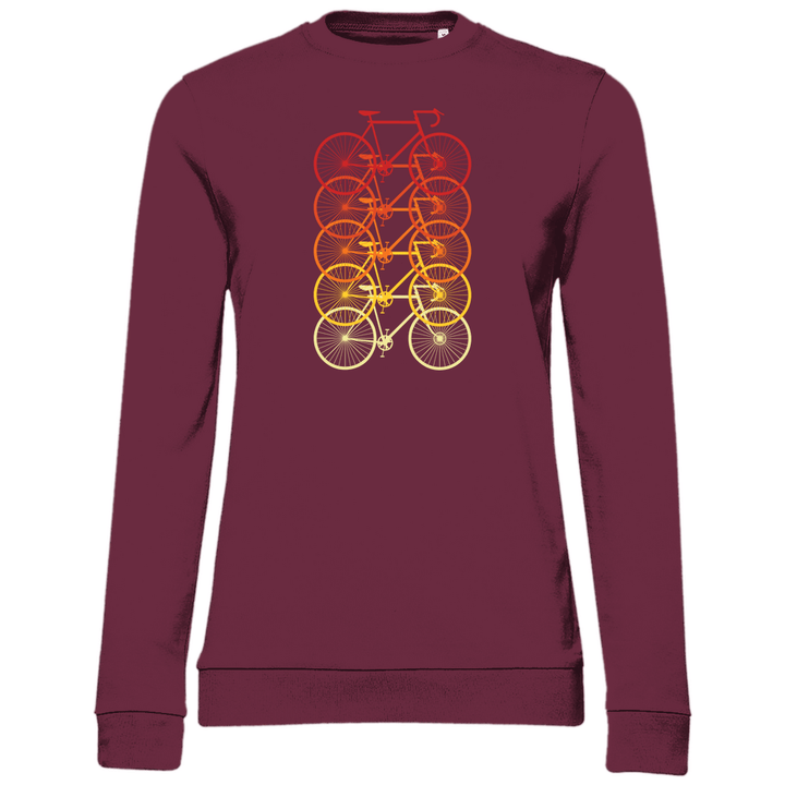 Fahrräder Farbverlauf - Damen Sweatshirt - Textilzauber