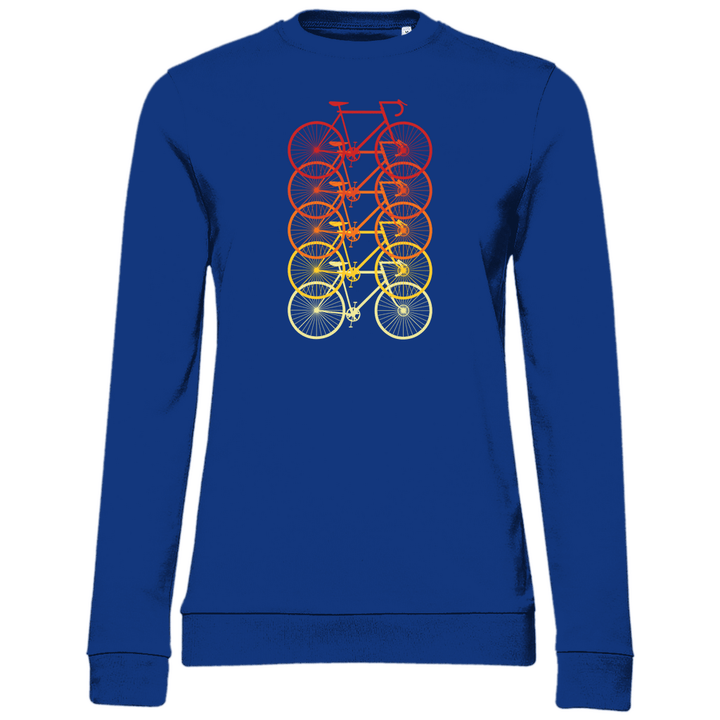 Fahrräder Farbverlauf - Damen Sweatshirt - Textilzauber