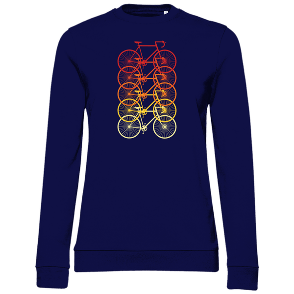 Fahrräder Farbverlauf - Damen Sweatshirt - Textilzauber