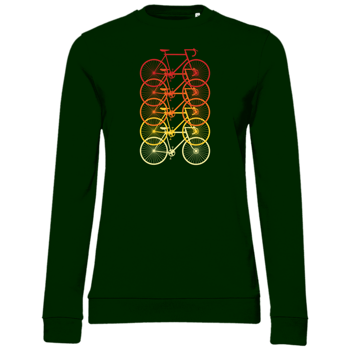 Fahrräder Farbverlauf - Damen Sweatshirt - Textilzauber