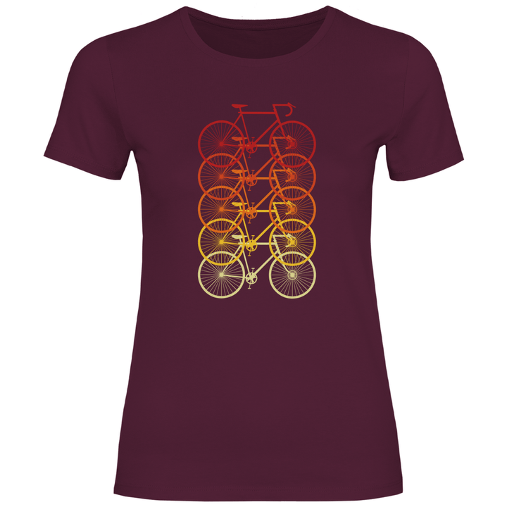 Fahrräder Farbverlauf - Damen T - Shirt - Textilzauber