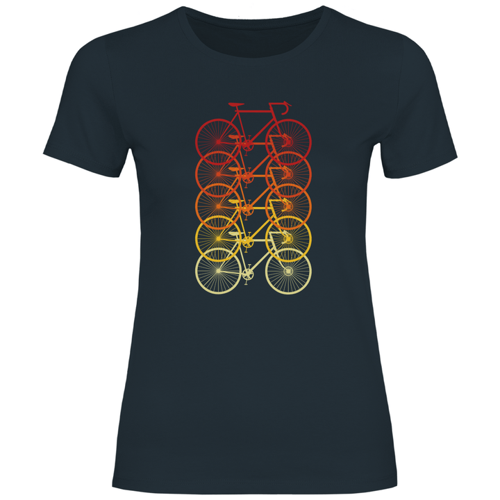 Fahrräder Farbverlauf - Damen T - Shirt - Textilzauber