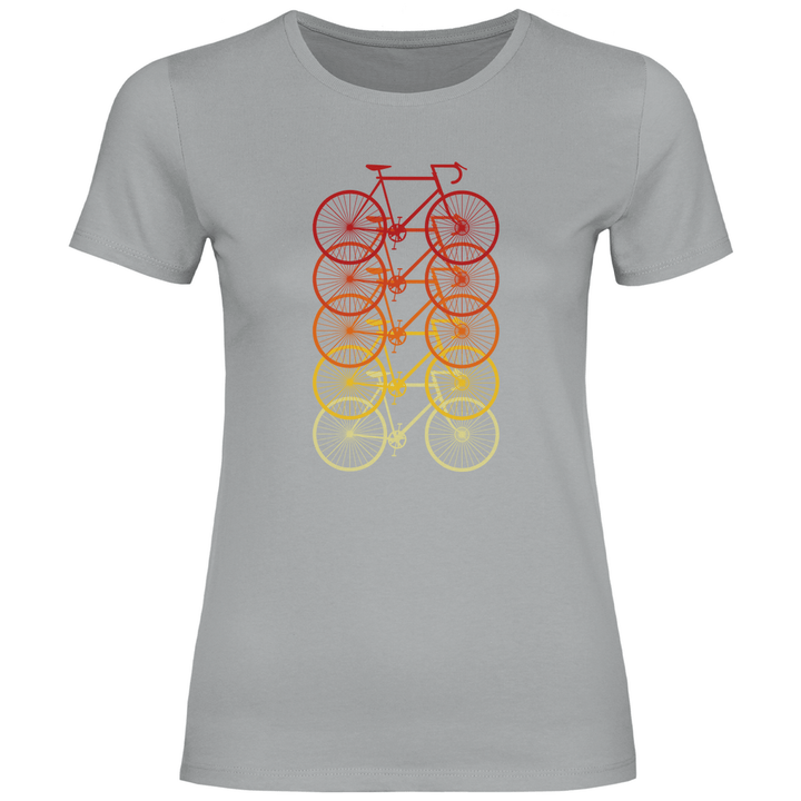 Fahrräder Farbverlauf - Damen T - Shirt - Textilzauber